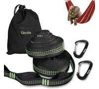 BUDOBEG XL Hammock Straps, Hammock Tree Straps Lightweight 20FT Long 32 Adjustable Loops Total with 2 Carabiners Holds up to 1000 Lbs Each Strap