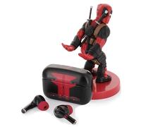 Cable Guys Buds Pro Bundle - Marvel Deadpool Buds Pro Bundle Wireless Earbuds Small Tech Accessories & Phone Holder/Stand For Phone (iPhone, Samsung, Google Pixel)