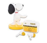 Buds Pro Peanuts Snoopy Wireless Bluetooth EarBuds & Phone Holder - In Ear Headphones with Mic, 28+ Hours Playtime, Active Noise Cancelling EarBuds with IPX4 Rating & Wireless Charging Case