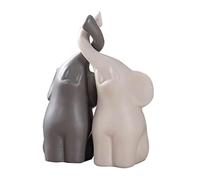 Budstfee Ceramic Elephant Couples, Loving Pair of Animals Decorative Figurines, Modern Ceramic Sculpture for Living Room Bedroom Christmas Holiday