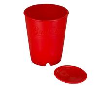 BudTrainer BudCups for Optimal Gardening | 16oz Nursery Pots | Removable Bottom Plate for Easy & Shock-Free Transplant | Triple Drainage for Water Control to Prevent Root Rot (Red, 5-Pack)