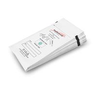 BuduProfi 100 Bags Sterilization Autoclave and Oven Dry Instruments Manicure Pedicure with Indicator and Seal (100 x 200 mm White)