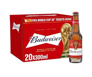 Budweiser Beer, 20 x 300ml,packaging may vary