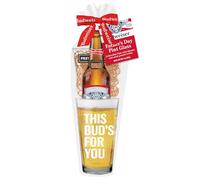 Budweiser Beer Pint Glass 3 pc Gift set with Bud Bottle Opener