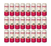 Budweiser Budvar Czech Lager 500ml Cans - 5% ABV (24 Pack) - World Beer Gifts for Men and Women, Beers and Lagers Offers, Craft Beer Gift Set, Mens Birthday Gifts for Him for Her