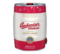 Budweiser Budvar Premium Czech Lager Single 5ltr Mini Keg - 5.0% ABV - Gifts for Men and Women, Bar Accessories for Home Pub, Beers and Lagers Offers, Craft Beer, German Beer