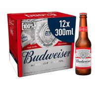 Budweiser Lager Beer Bottles 12x300ml