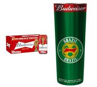 Budweiser Lager Beer Can, 10 x 440ml + Budweiser Alu Cup Brazil Bundle