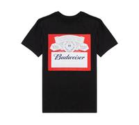 Budweiser Men's Adult Short Sleeved T-Shirt (Black) in Black | Size: Small Budweiser Black S