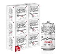 Budweiser Zero 0% Alcohol Free Lager Beer Can, 24 x 330 ml