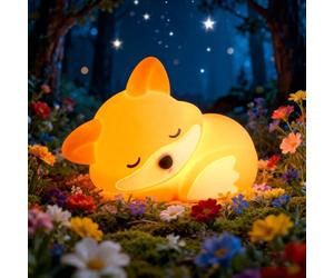 BUDZ Fox Night Light -3D Cute Fox Light, USB Powered, Touch Control & Timer, Perfect for Kids Bedroom,Best Birthday Gift for Kids