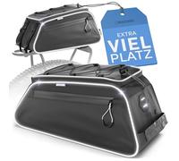 Büchel Bicycle Bag for Pannier Rack - Waterproof & Reflective Bicycle Bag, Includes Rain Cover - Compact Pannier Rack Bag with Sophisticated Storage Space for E-Bikes
