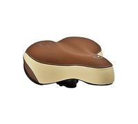 Büchel Big City Bicycle Saddle for City Bikes, with Reflector and Large Soft Seat for Men, Fahrra, Wittkop Big City, Brown/Beige, One Size