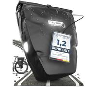 Büchel Bicycle Bag for Pannier Rack, 25.4 L, 100% Waterproof, with Carry Handle and Shoulder Strap, Bicycle Bag Pannier Rack, Rear Bicycle Bags