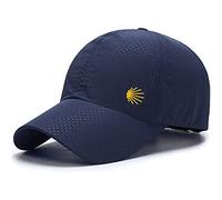 Buen Camino Basecap Blue - Lightweight Cap for Camino de Santiago/Way of St. James, Breathable Quick-Drying hat for Men and Women, Adjustable Size 50-60 cm, Compact Foldable Sun Protection for Hiking