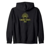 Buen Camino de Santiago Frances 2026 Camino Scallop Shell Zip Hoodie