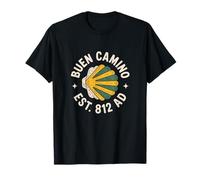 Buen Camino de Santiago Scallop Shell Hiking Trail Spain T-Shirt