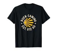 Buen Camino de Santiago Scallop Shell Pilgrim Hike Spain T-Shirt