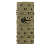 Buen Camino Multifunctional Neck Tube - Olive/Black, ultralight, seamless bandana for the Camino de Santiago (The Way of St. James), quick-drying, breathable