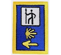 Buen Camino Patch (3 Inch) Embroidered Iron/Sew-on Badge Saint James Way Camino De Santiago Souvenir Emblem Scallop Arrow Crest Gift Patches