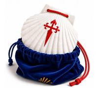 Buen Camino Scallop Shell in Velvet Pouch - Pilgrim Shell for the Camino de Santiago, Gift for Pilgrims & Camino Gear, Real Shell
