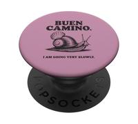 Buen Camino Snail Shirt I Am Going Very Slowly Hiking Spain PopSockets Adhesive PopGrip