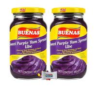 Buenas Purple Yam Spread Ube 340g (Pack of 2) | Authentic Filipino Purple Yam Jam | Sweet & Creamy Ube Spread for Bread, Desserts & Baking | Boxed Treatz