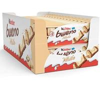 Bueno Kinder WHITE Chocolate 30 x 39g 2 Bar Pack | Delicious Chocolate Bars by LuckyBoy (Pack 1)
