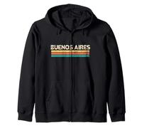 Buenos Aires Argentina City Name Classic Vintage Colors Zip Hoodie