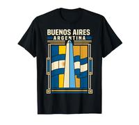 Buenos Aires Argentina Flag Obelisk Landmark Travel Art T-Shirt