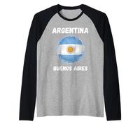 Buenos Aires Argentina Vintage Argentine Flag Souvenir Raglan Baseball Tee