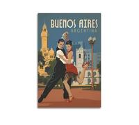 Buenos Aires, Argentina Vintage Travel Poster Canvas Room Aesthetic Wall Art Prints Home Modern Decor 12x18inch(30x45cm)