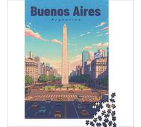 Buenos Aires Obelisk Jigsaw Puzzles 1000 Pieces | fun gift for dad to enjoy in his spare time at the weekend as a relaxing break from work and daily stress50x75cm