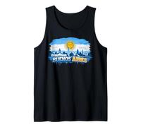 Buenos Aires Skyline Art - Argentina Pride Cityscape Tank Top