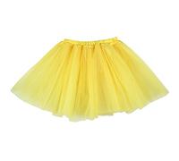 Buenos Ninos Women's 3 Layers Fluffy Tutu Costume Ballet Dance Skirt for Running and Races Yellow S-M