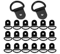 BUENTYA 20 Pcs D Ring Tie Downs, Lashing Ring Black D Ring Tie Downs Anchor Trailer Tie Down Ring for Car Truck Trailer Cargo RV Boats