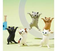 BUENTYA 5 PCs Dancing Cats Pen Holder - Cat Earphone Stand & Display Stand for Desk & Home Decoration