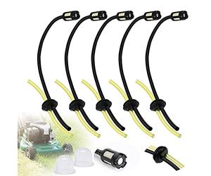 BUENTYA 5 Set Strimmer Fuel Pipe, Universal Grass Trimmer Fuel Line Fuel Filter Kit Lawnmower Fuel Hose Pipe Petrol Fuel Line Hose with Filter Primer Bulb for Strimmer Brush Cutter