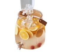 Buerfu Beverage Dispenser with Spigot - Leakproof Fridge Water Dispenser - Food Grade Large Capacity Tea Pitcher Juice Jugs for Travel Picnic Party Outdoor Kitchen Camping Home Table