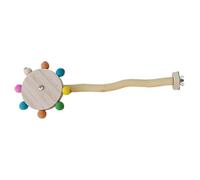 Buerfu Bird Rotating Perch - Bird Stand Perch Toy | Funny Bird Stand Perch Toy, Natural Parakeet Stand Perch Toy, Wood Rotate Bird Toy for Parakeet, Budgie, Birds, Conure