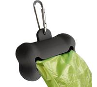 Buerfu Bone Shaped Garbage Bag Dispenser Silicone Dog Poop Bags Holder Dog Waste Bags Dispenser with Clip for Walking Dogs Outdoor