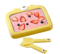 Buerfu Cold Plate for Rolled Ice Cream, Cold Plate Yoghurt Roller Maker Tray, Multifunctional Household Ice Cream Pan for Kids Teen Adults Dad Friends Child Families Activities