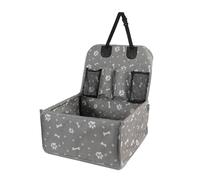 Buerfu Dog Car Seat Carry Bag - With Pockets Car Pet Seat Cushion - Oxford Cloth Adjustable Strap Waterproof Dog Seat For Kitten, Small Anima