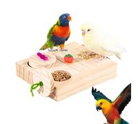 Buerfu Foraging Toys for Parrots | Cockatiel Foraging Toys,Wooden Beak-Healthy Enrichment Feeder Portable Natural Interactive for Mental-Stimulation Chewing Training Climbing