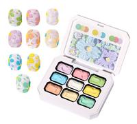 Buerfu Gel Paint | Painting Nail Gel,9 Colors Palette Art Set for Molding Drawing Sculpture Decoration Manicure Girls Salon Home