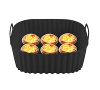 Buerfu Silicone Air Fryer Liner - Square Air Fryer Oven Plate,Non-Stick Baking Tray Kitchen Cookware for Pizza Roasting Apartment Cake Family Grilling Indoor Cooking Camping Home
