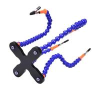 Buerfu Soldering Helping Hands - Soldering Holder Tool 4 Arms Helping Station - with Alligator Clips, Aluminum Non-Slip Base for Jewelry Hobby, Workshop, Electronics