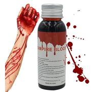 Buerfu Stage Blood | 100ml Halloween Makeup Fake Liquid Blood | Fake Blood Splatter, Zombie Blood Makeup, Washable Artificial Blood for Scary Makeup