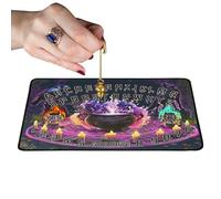 Buerfu Witch Divination Board - Rubber Portable Metaphysical Supplies,Dowsing Metaphysical Ceremony Mat,for Holiday Birthday Party Gathering Tarot Reading Psychic Development