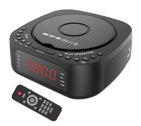 Buerjia Protable DVD Player FM Alarm Clock Bluetooth Speaker Music Player Home CD Player UK Plug